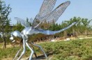 公园仿真不锈钢蜻蜓雕塑 