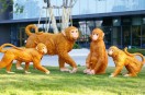 景观园林仿真玻璃钢猴子雕塑动物造型摆件