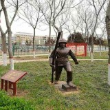 来图定制玻璃钢消防员人物雕塑厂家
