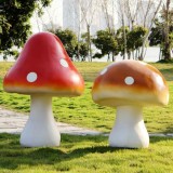 玻璃钢卡通蘑菇娃娃公仔雕塑