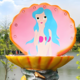 海边的童话玻璃钢卡通贝壳雕塑