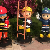 当安全成为艺术玻璃钢卡通消防员雕塑的定制之路