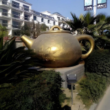 仿铜玻璃钢茶壶雕塑传统工艺与现代美学的跨界融合