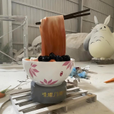 永恒的风味玻璃钢螺蛳粉雕塑，定制您的文化印记