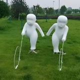 玻璃钢童趣抽象雕塑，为空间注入纯真与想象