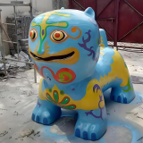 玻璃钢彩绘熊猫当传统符号邂逅现代创意