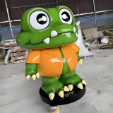 遇见一颗想守护童真的心玻璃钢恐龙雕塑的定制艺术