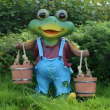 从湖面跃入现实一只玻璃钢青蛙的景观IP诞生记