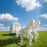 玻璃钢拉马雕塑，定义空间新美学