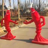 城市迎宾新名片玻璃钢龙虾雕塑定制，让“招手”成为风景