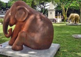 湖南小区景观大象雕塑精致美观