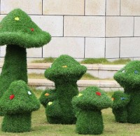 园林景观植物园蘑菇加植绒雕塑