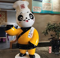 城市店铺餐饮店玻璃钢ip雕塑